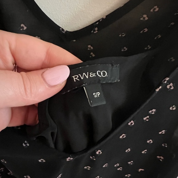 RW&CO dress, black with small flowers - Picture 2 of 5